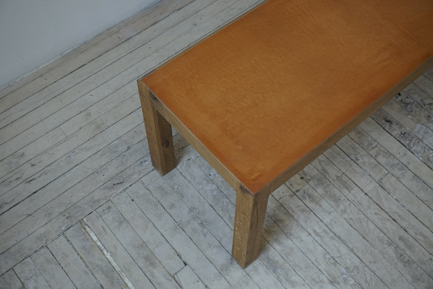 Oak Bench with Hole