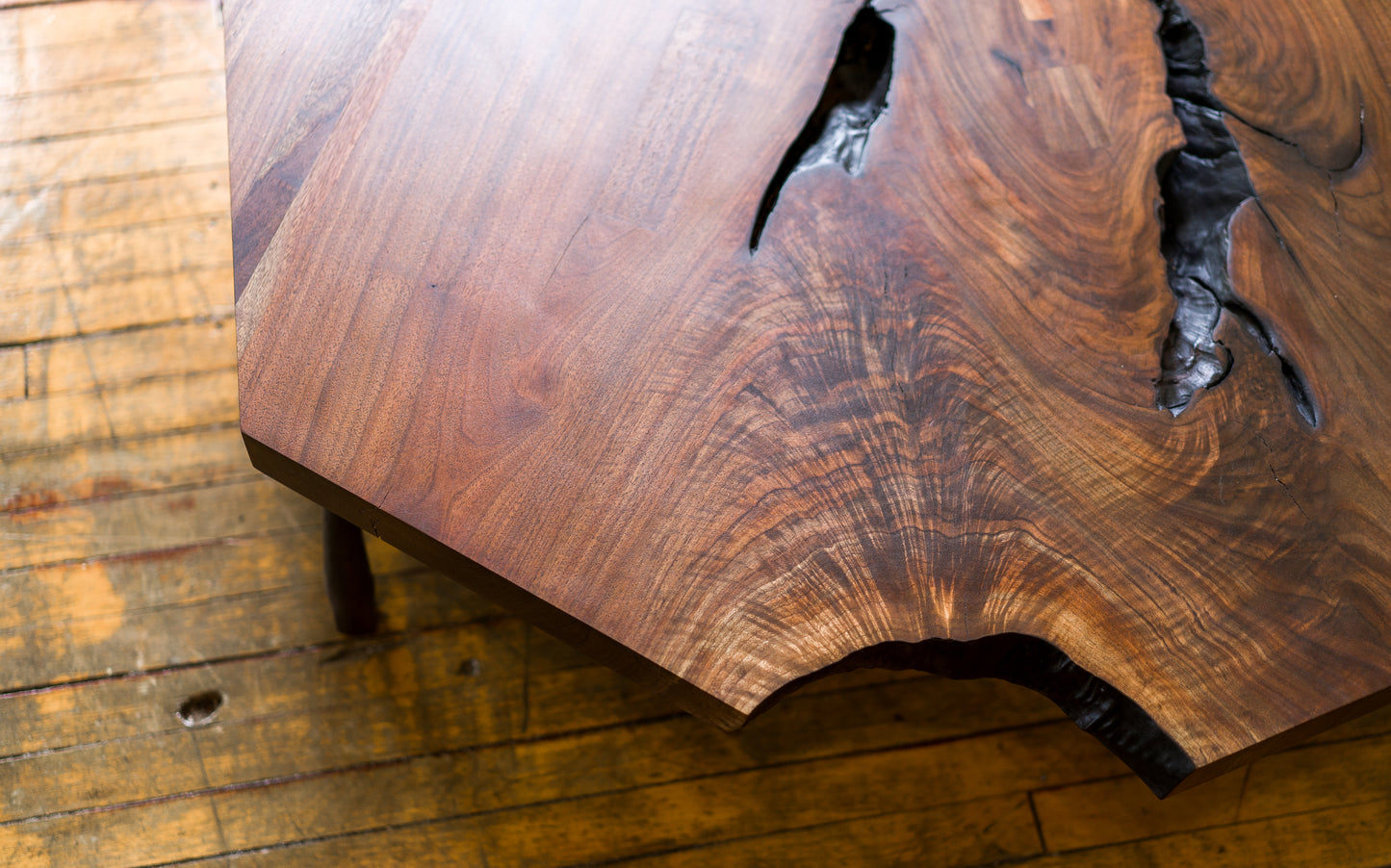 Massive Walnut Low Table.