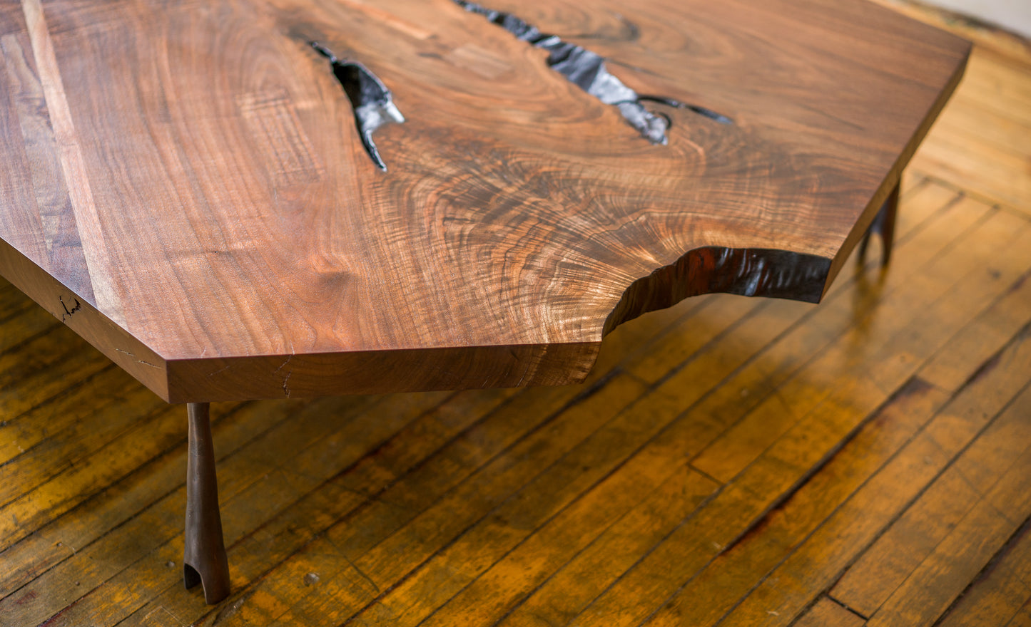 Massive Walnut Low Table.